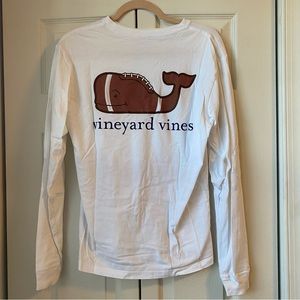Vineyard Vines Long-Sleeve Football Whale Pocket Tee